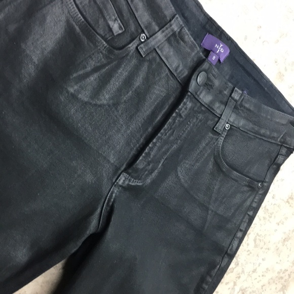 NYDJ Waxed Denim Black Jeans - Picture 4 of 9